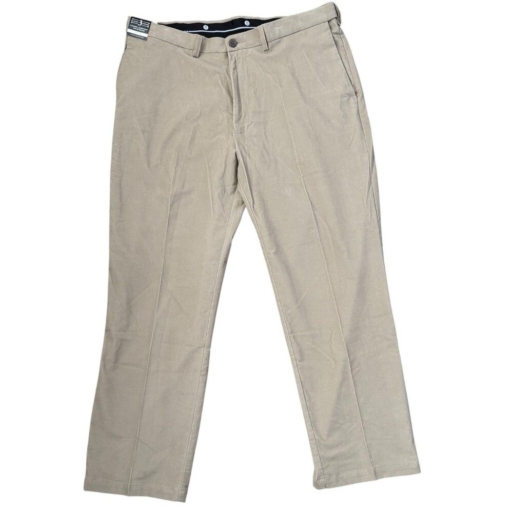 Haggar Premium Stretch Cord Corduroy Classic Fit Comfort Waist Pants 42W X 32L